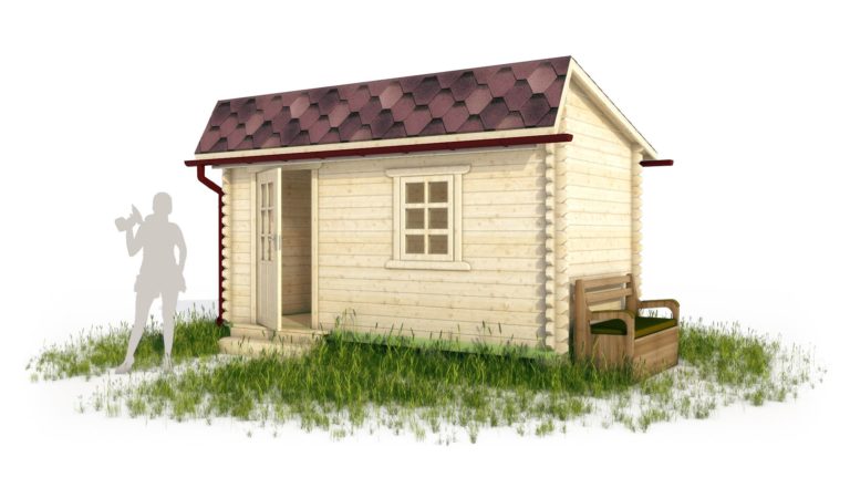 Хозяйственный блок с козырьком, 4х2м купить комплект в Минске