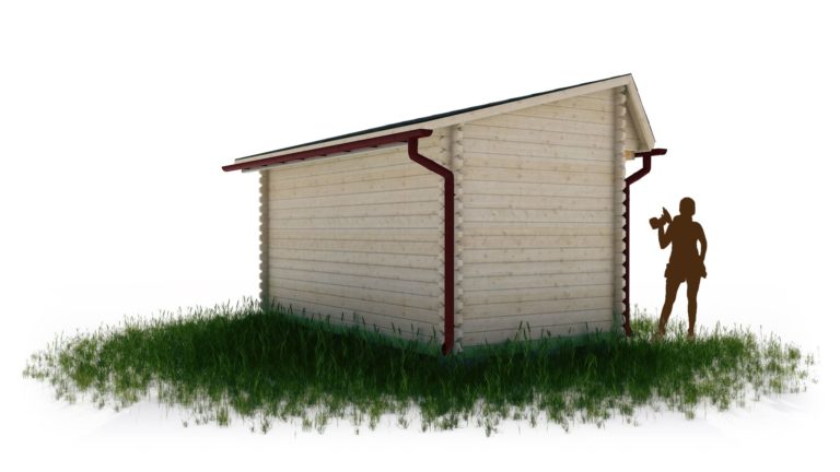 Хозяйственный блок с козырьком, 4х2м купить комплект в Минске