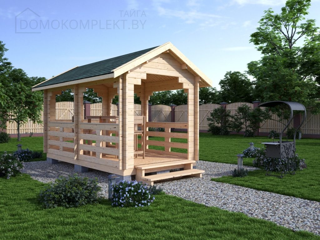Беседки из профилированного бруса купить в Минске